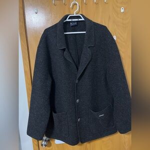 Pure New Wool Geiger Sweater Coat with Oversized Pockets